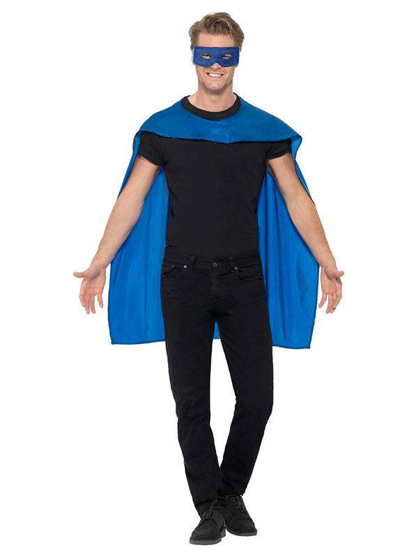 Set superhéroe adulto azul hombre