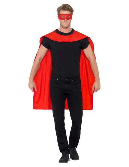 Set superhéroe adulto rojo hombre