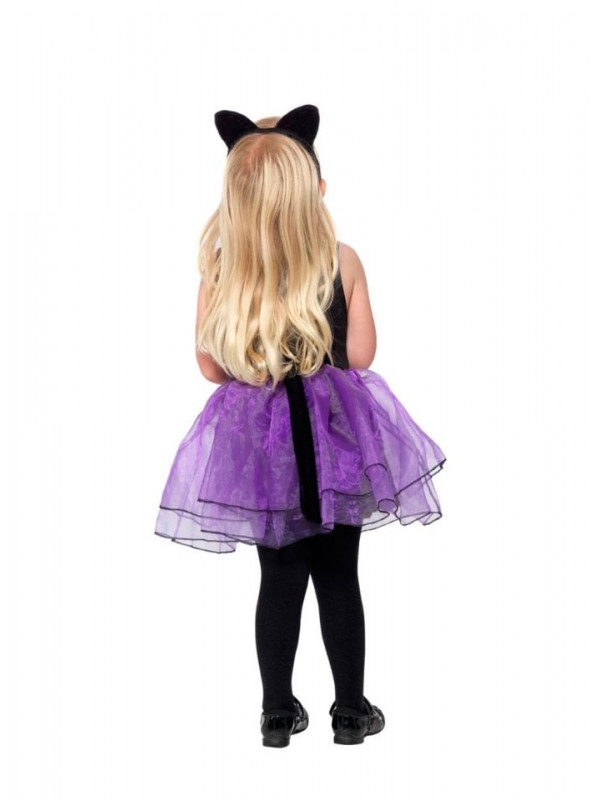 Disfraz gato negro para bebé espalda