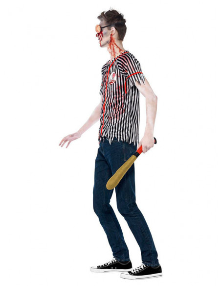 Disfraz jugador béisbol zombi lateral