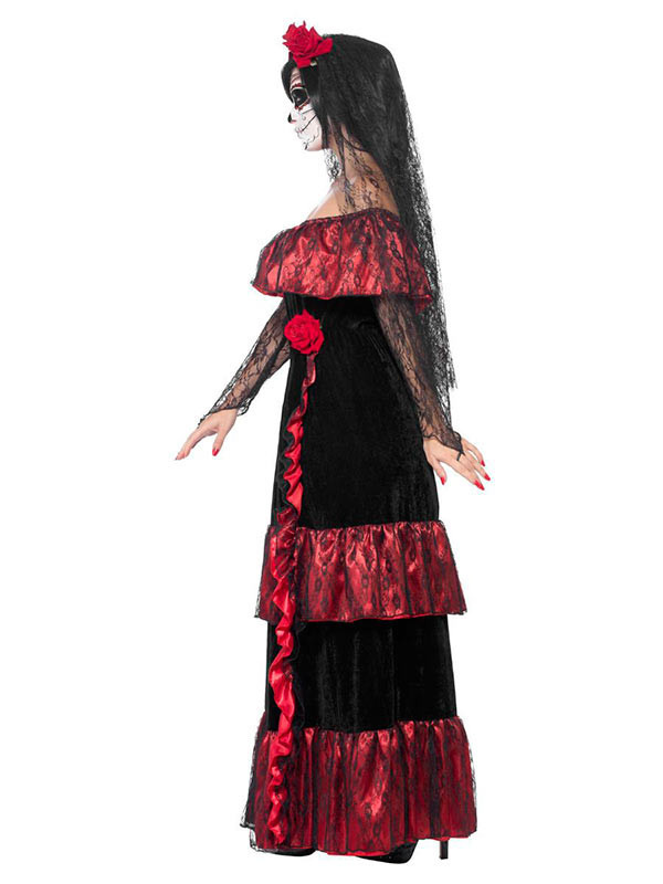 Disfraz novia de la Muerte Mexicana lateral