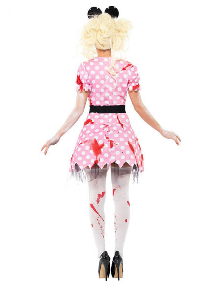 Disfraz Minnie zombie mujer espalda