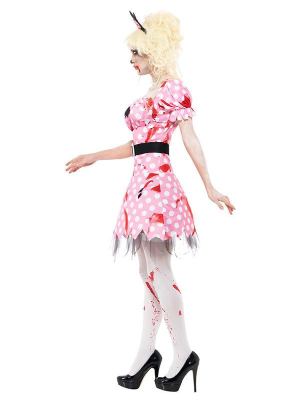 Disfraz Minnie zombie mujer lateral