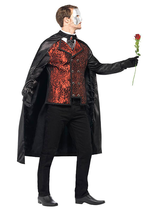 Disfraz fantasma de la ópera adulto lateral