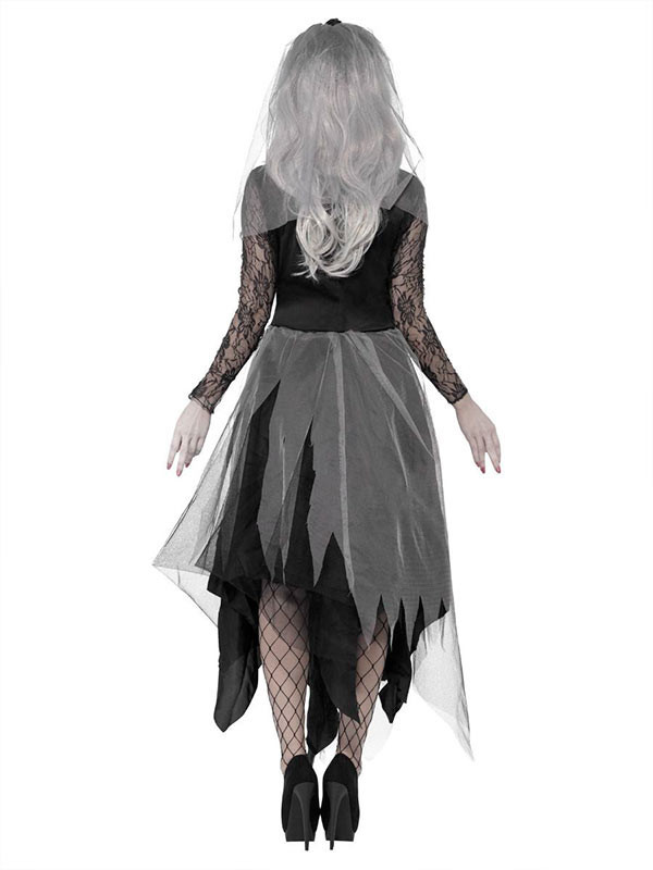 Disfraz de novia gótica mujer espalda