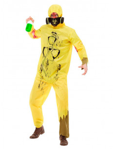 Disfraz zombie radiactivo adulto
