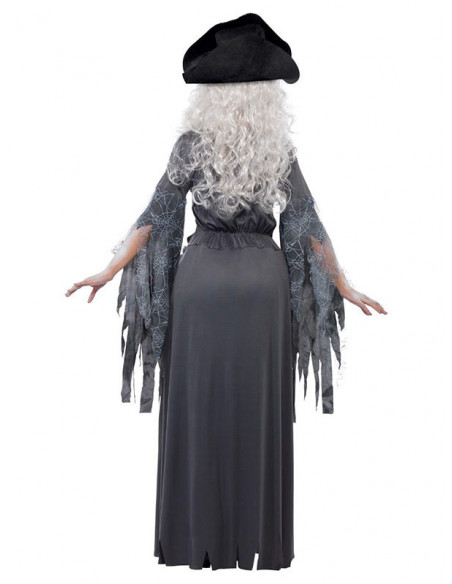 Disfraz pirata zombie para mujer espalda