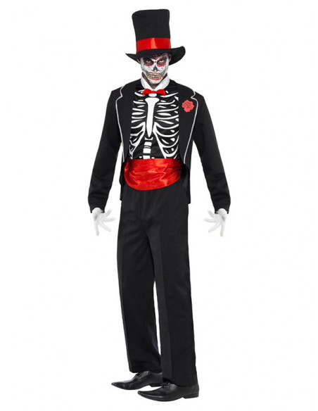 Disfraz Día de los muertos hombre deluxe