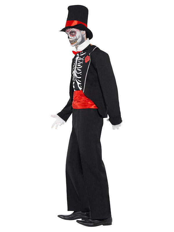Disfraz Día de los muertos hombre lateral