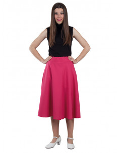 Falda Años 60 para mujer fucsia