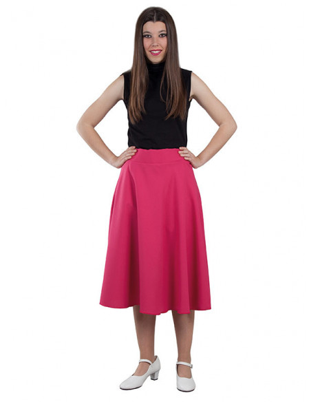 Falda Años 60 para mujer fucsia