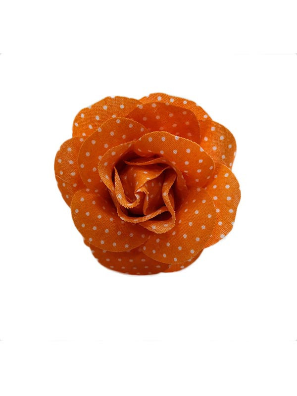 Flor coletero para bebé naranja detalle