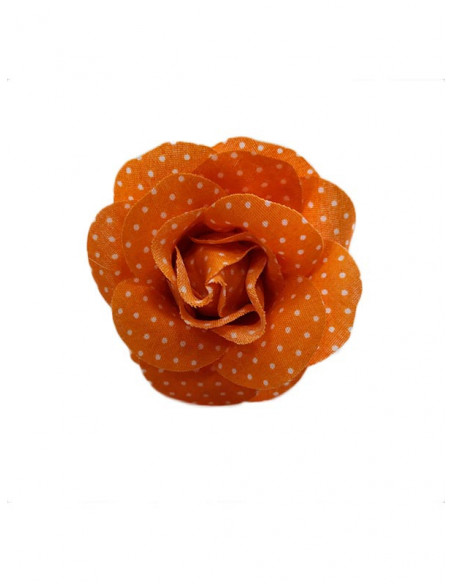 Flor coletero para bebé naranja detalle