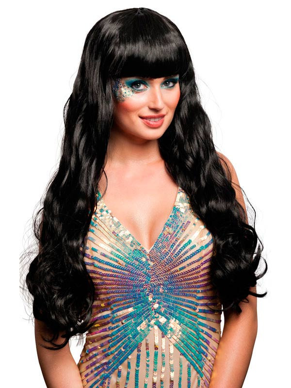 Peluca sirena negra
