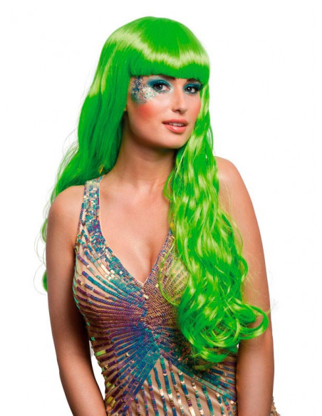 Peluca sirena verde