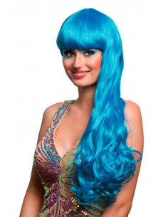 Peluca sirena azul
