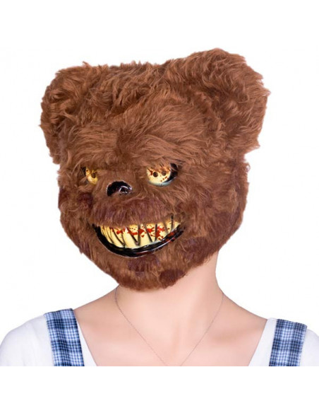 Máscara oso psicópata de peluche