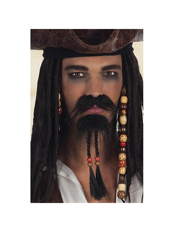 Bigote y perilla pirata de Sparrow
