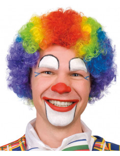 Peluca de payaso multicolor
