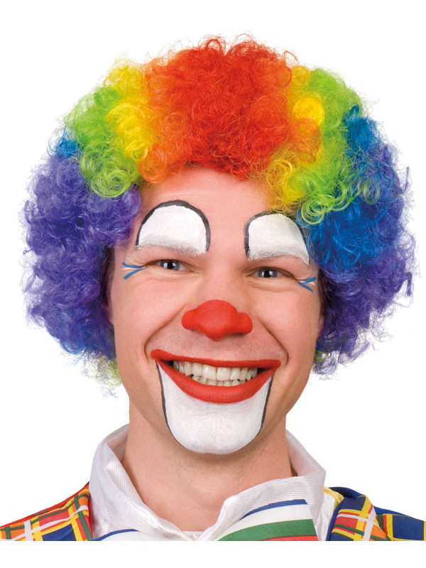 Peluca de payaso multicolor