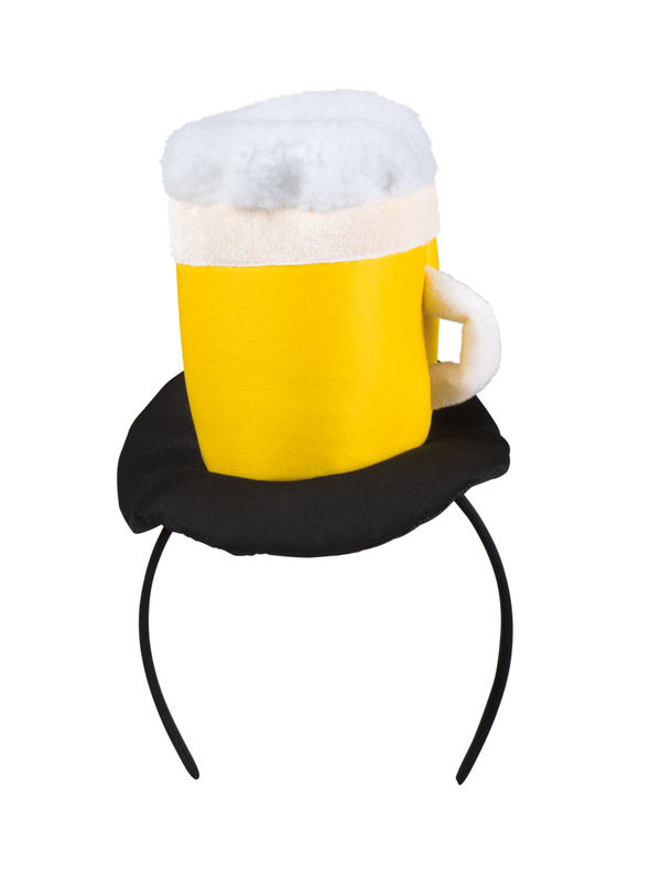 Diadema jarra de cerveza mujer tela