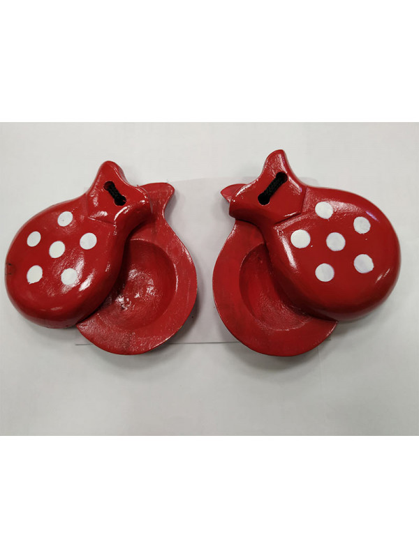 Castañuelas de topos blancos