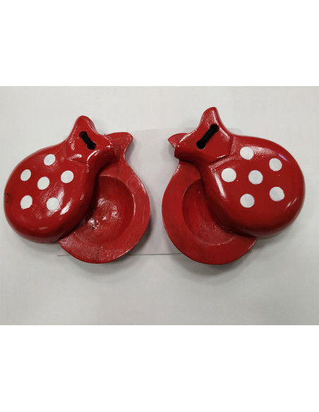 Castañuelas de topos blancos