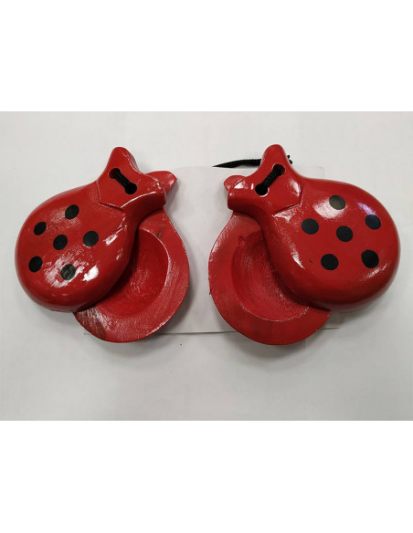 Castañuelas de topos negras abiertas