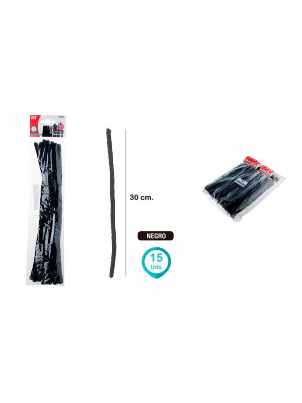 Limpiapipas para manualidades negro