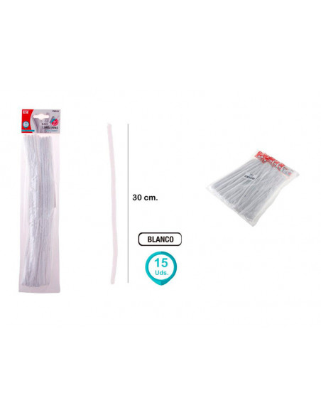 Limpiapipas para manualidades blanco