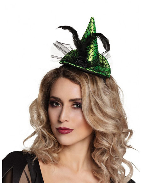 Mini sombrero bruja telaraña