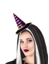 Mini gorro de bruja morado