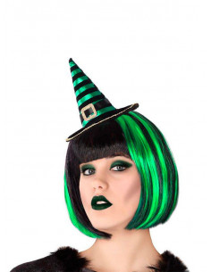 Mini gorro de bruja verde