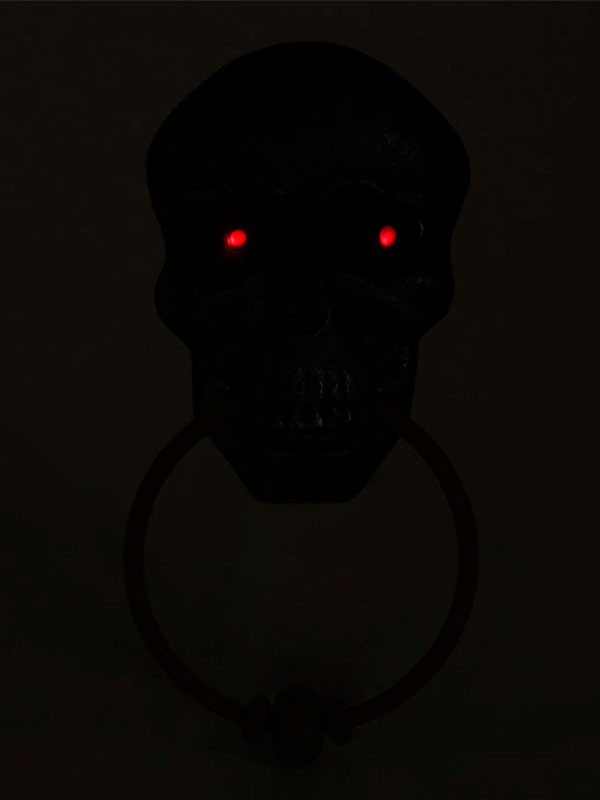 Decoración de puerta Halloween con luz