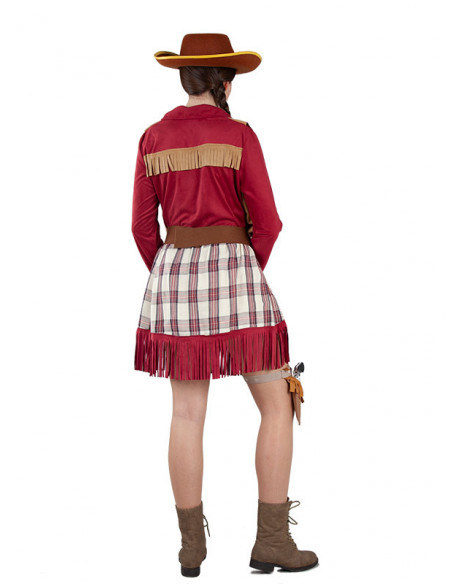 Disfraz de vaquera cowboy mujer espalda
