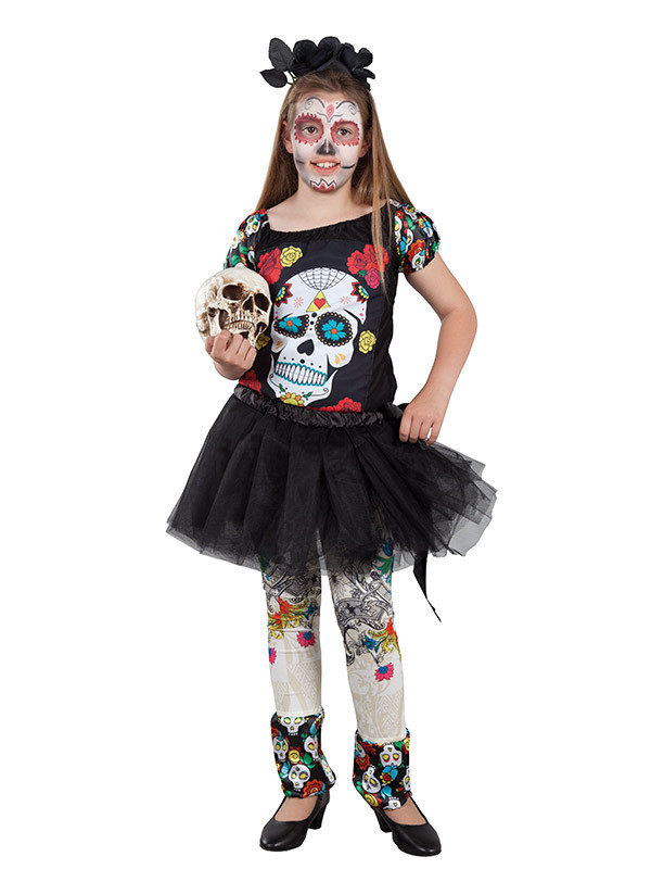Disfraz Catrina tutú para niña
