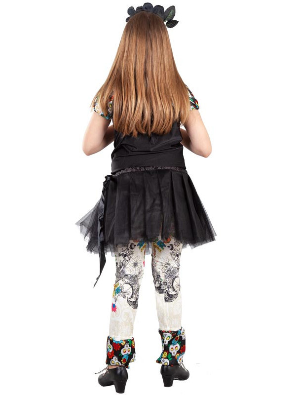 Disfraz Catrina tutú para niña espalda