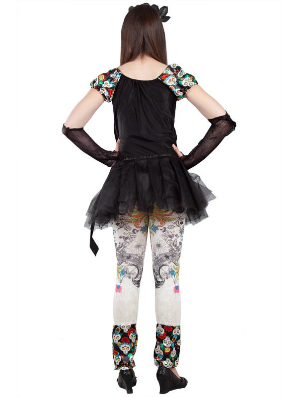 Disfraz Catrina tutú para mujer espalda