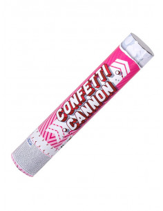 Cañón de confeti corazones blancos