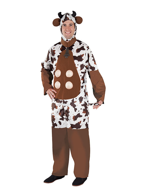 Disfraz vaca marrón para hombre
