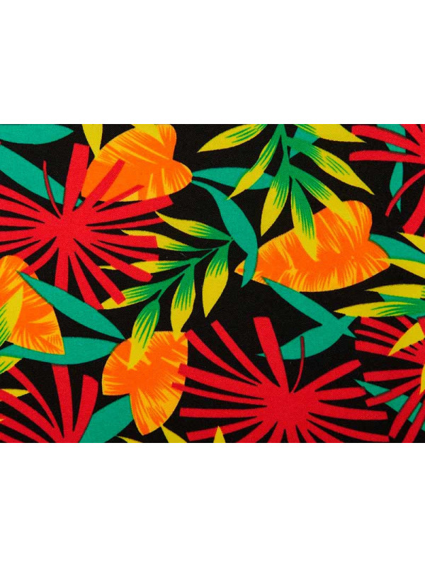 Tejido tropical multicolor