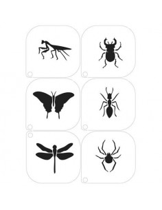 Plantilla para maquillaje insectos