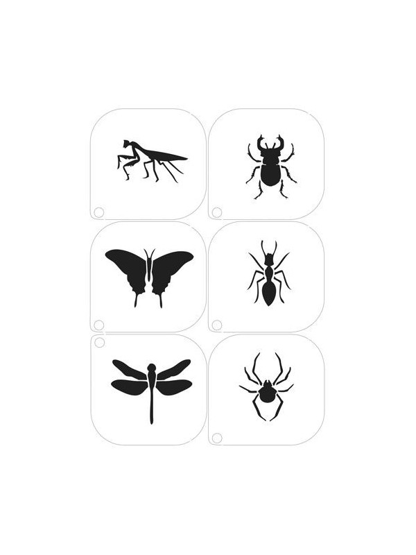 Plantilla para maquillaje insectos
