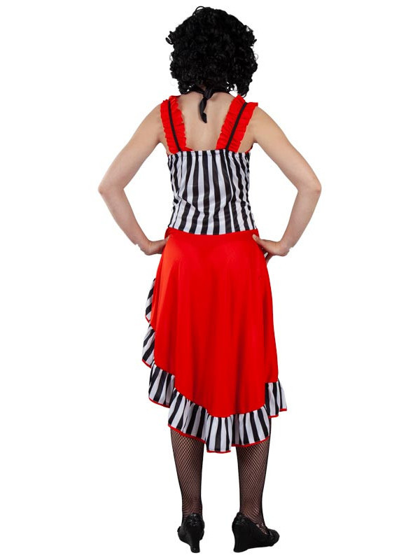 Disfraz can can oeste mujer espalda