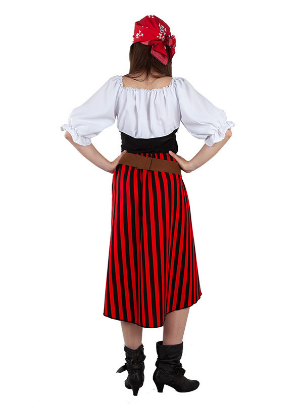 Disfraz pirata mujer espalda