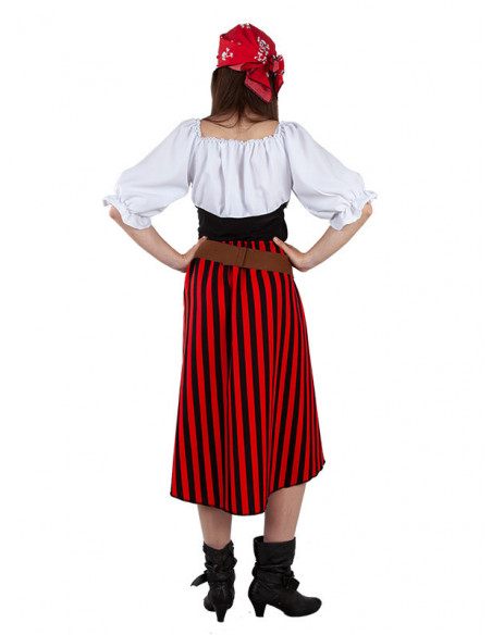 Disfraz pirata mujer espalda