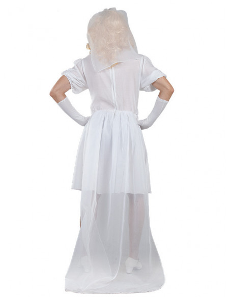 Disfraz de novia para hombre espalda