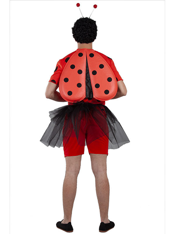 Disfraz mariquita para hombre espalda