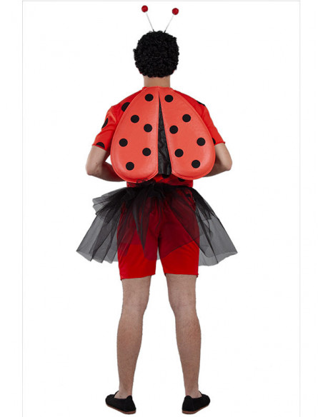 Disfraz mariquita para hombre espalda