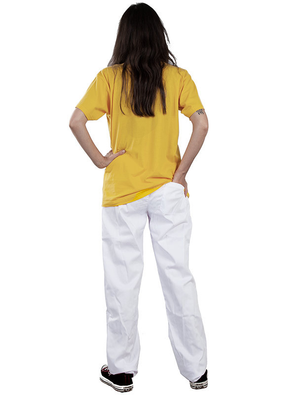 Pantalón blanco para fiestas espalda
